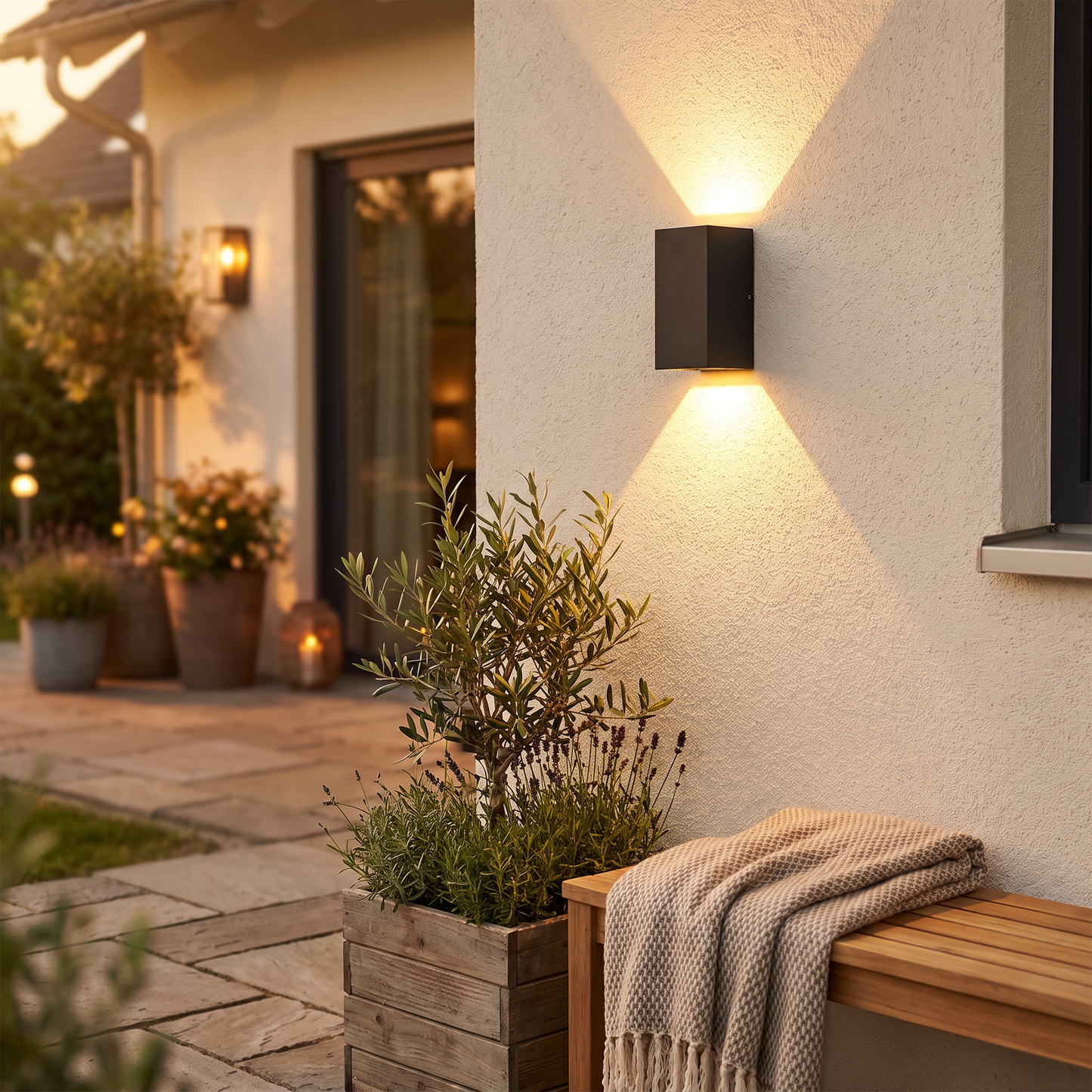 Outdoor lighting in use