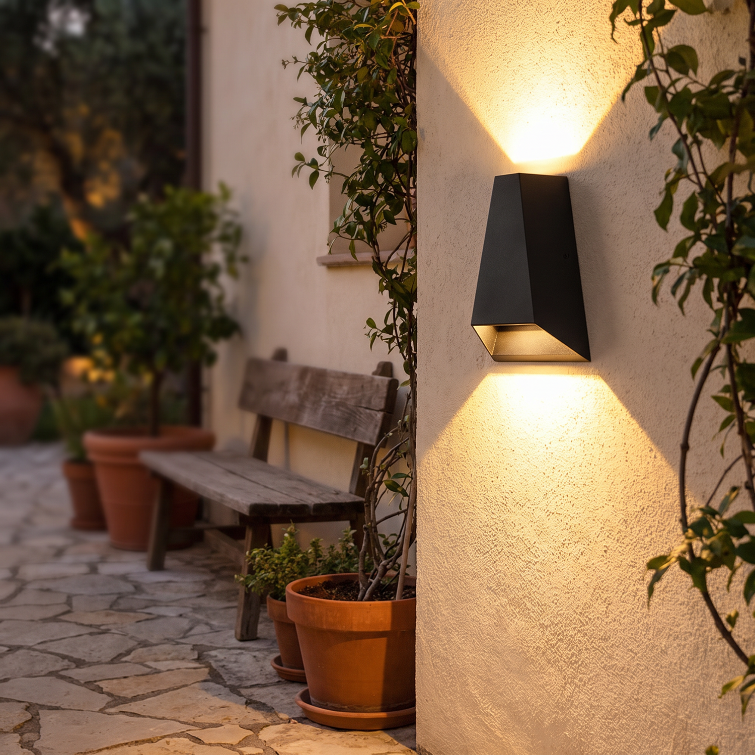 Outdoor lighting in use