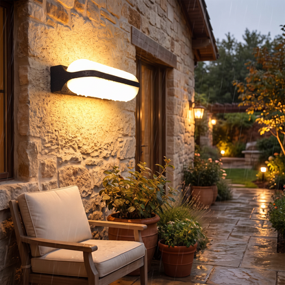 Outdoor lighting in use