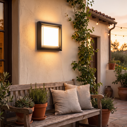 Outdoor lighting in use