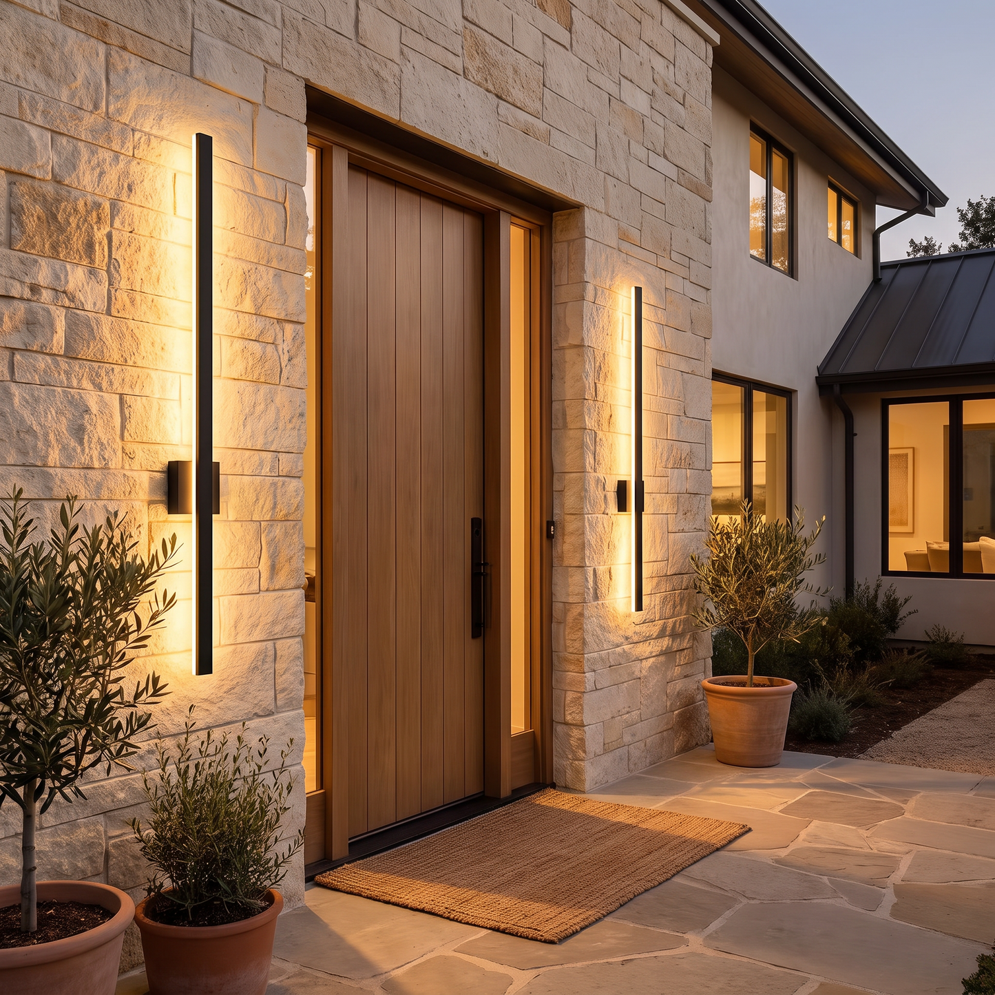 Outdoor lighting in use