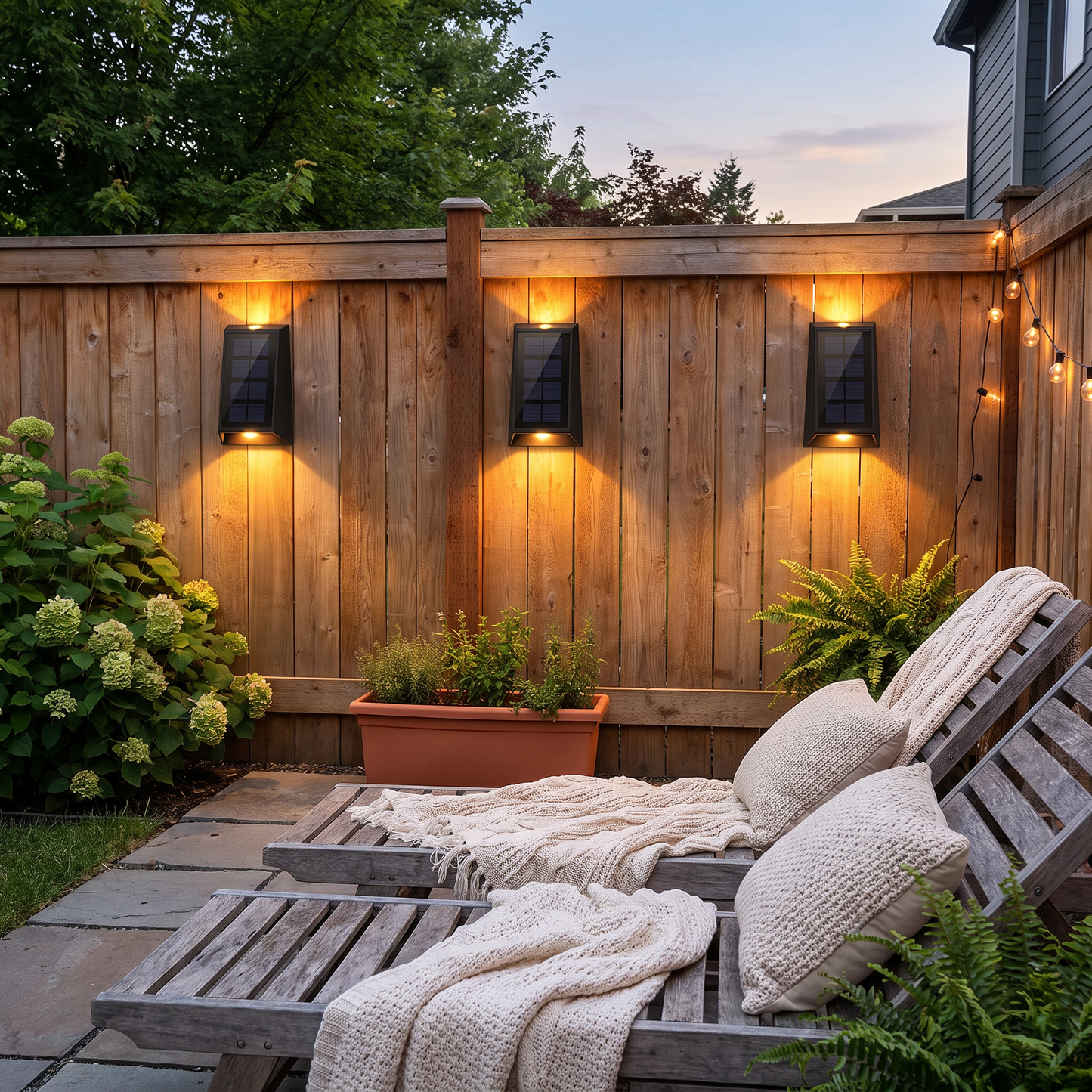 Outdoor lighting in use