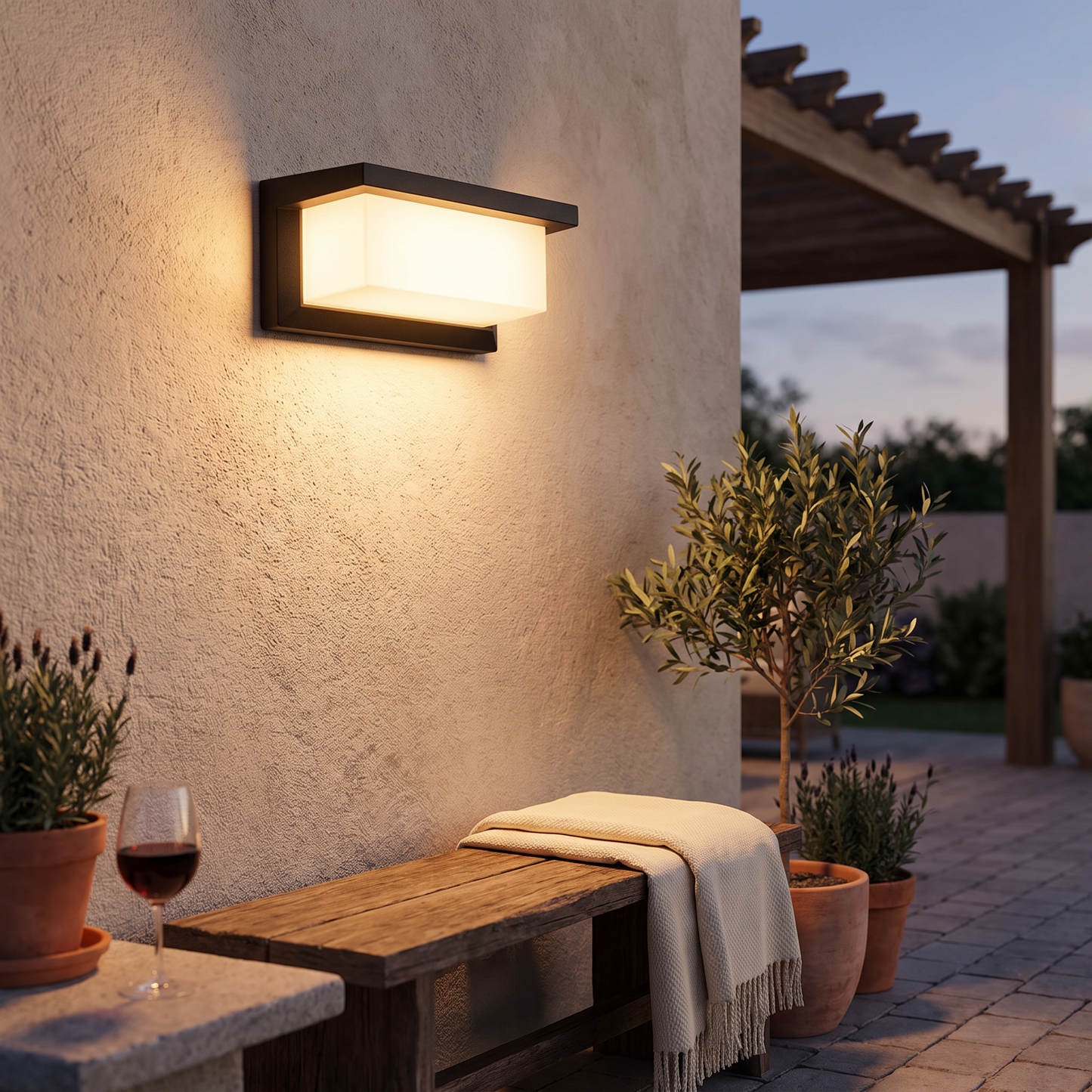 Outdoor lighting in use