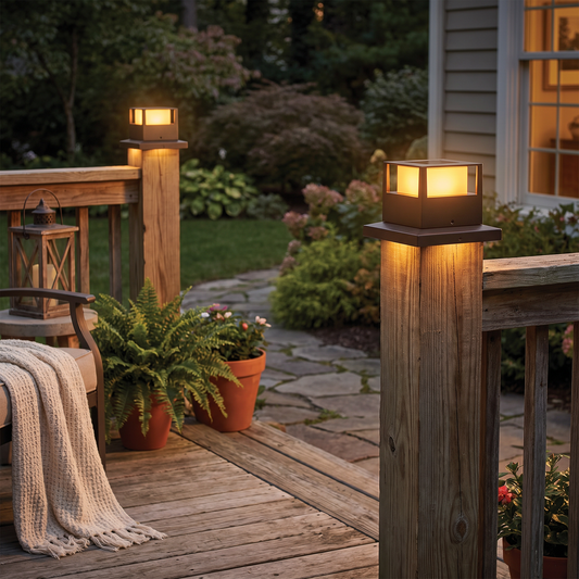 Outdoor lighting in use