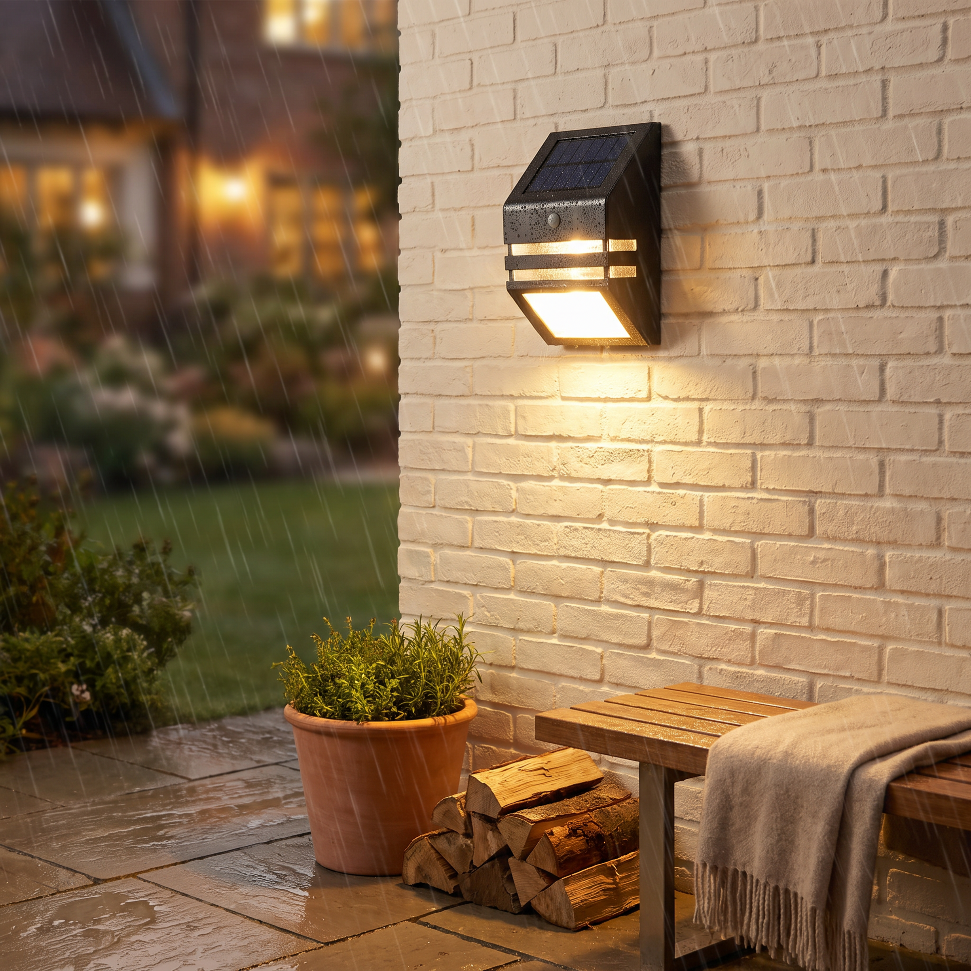 Outdoor lighting in use