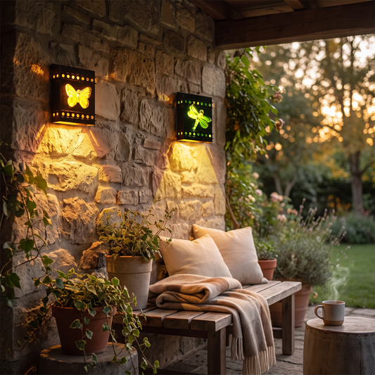 Outdoor lighting in use