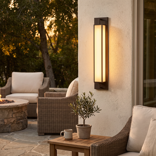 Outdoor lighting in use