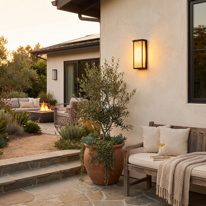 Outdoor lighting in use
