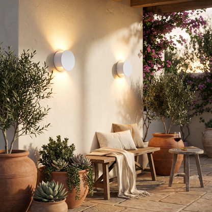 Outdoor lighting in use