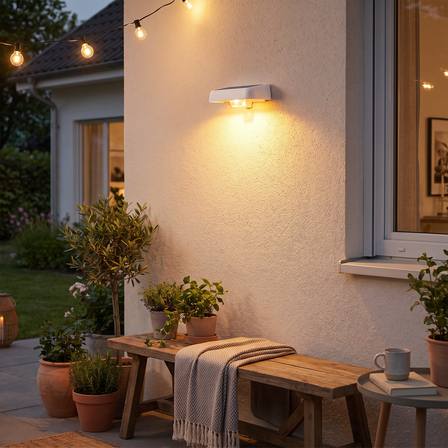 Outdoor lighting in use