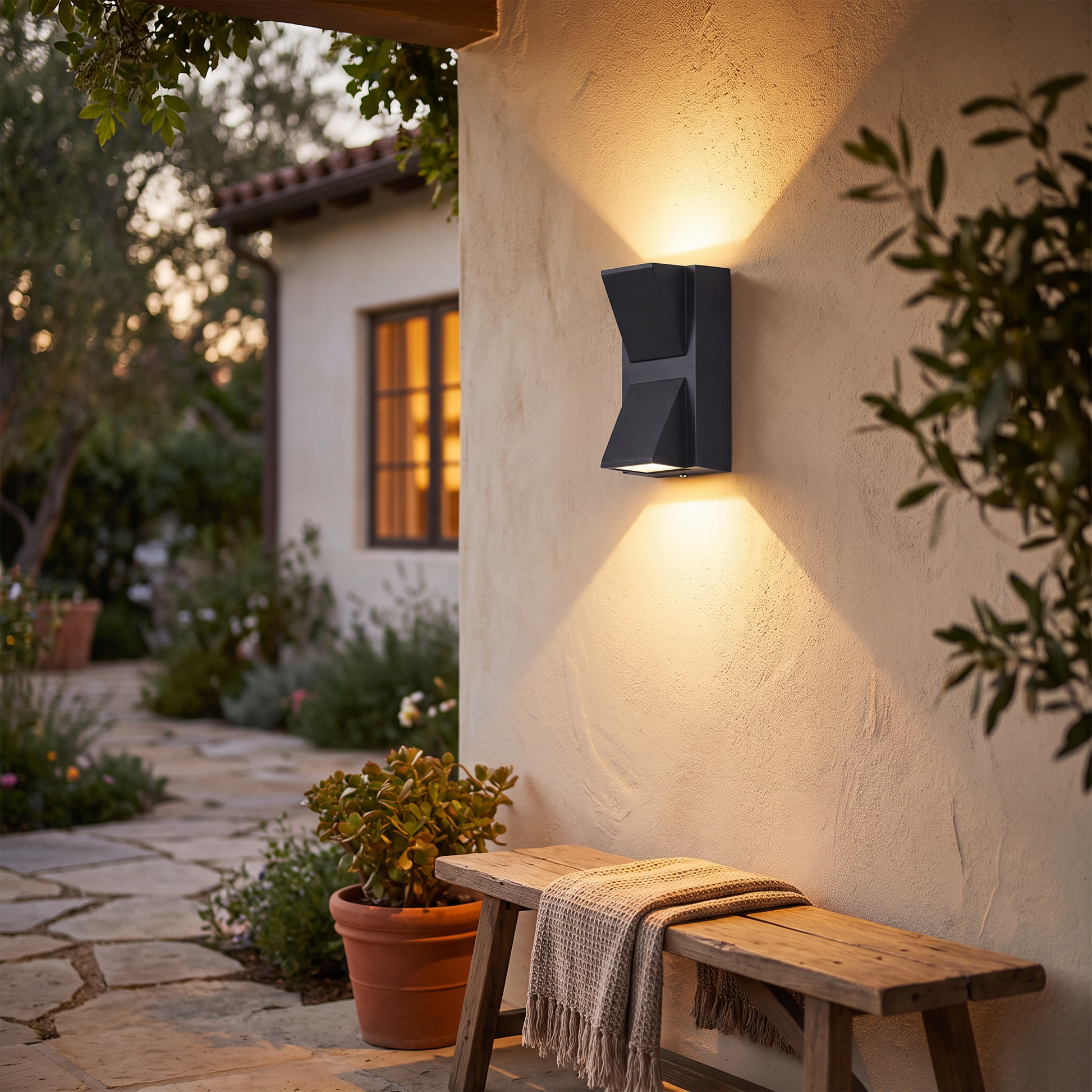 Outdoor lighting in use