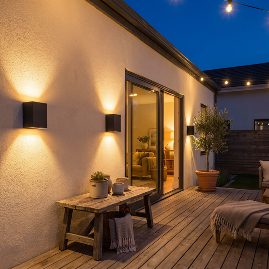 Outdoor lighting in use