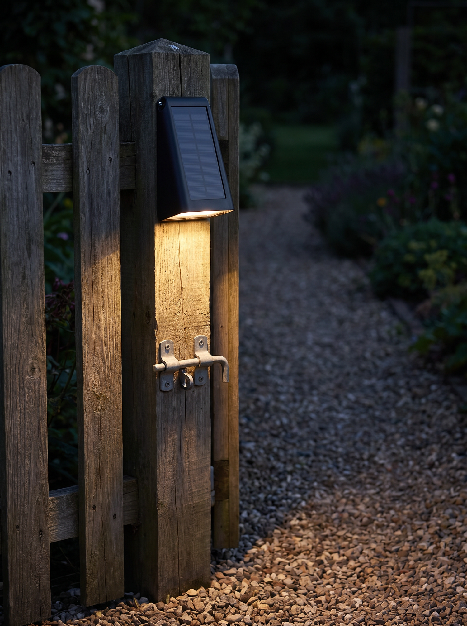 Norton Solar Wedge Sconce, Black Wireless Solar Outdoor Wall Light & F