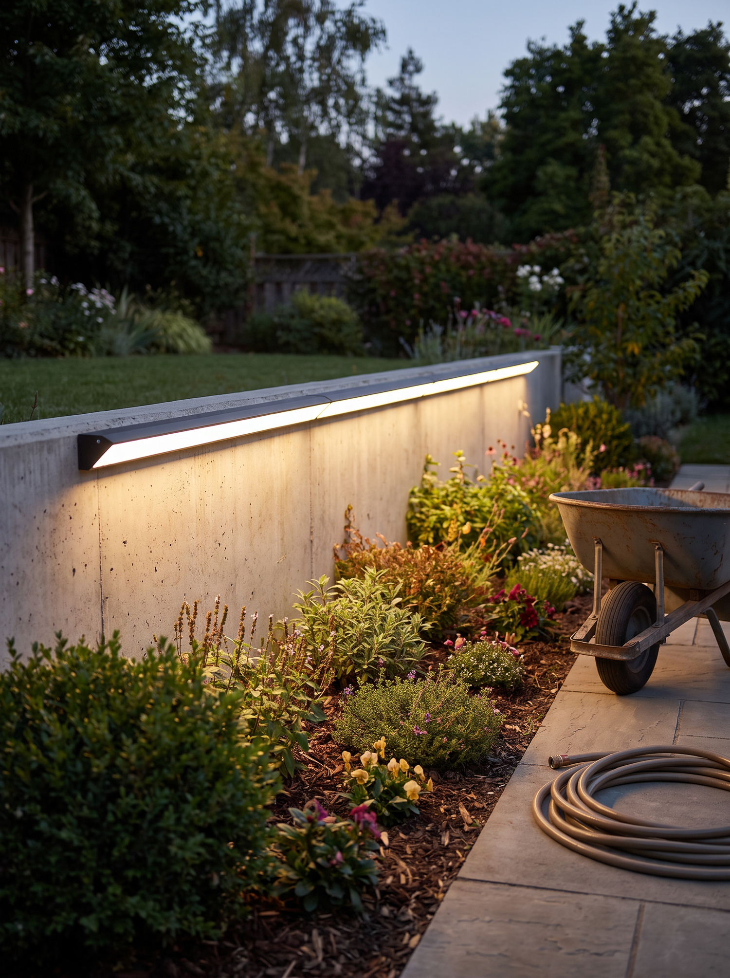 Ridley Wide Bar Wall Light, Black IP65 Waterproof LED Outdoor Linear S