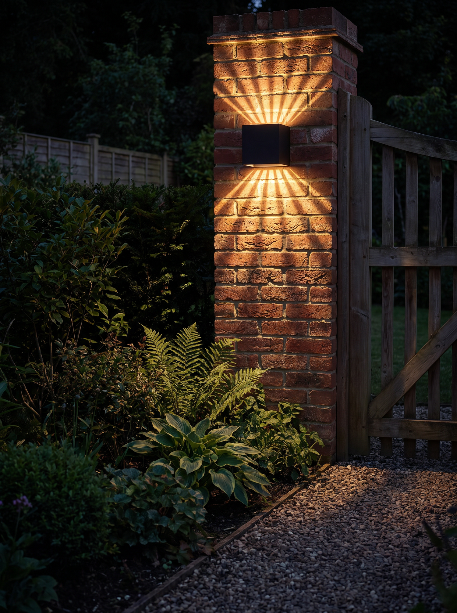 Corby Square Beam Sconce, Black IP65 Waterproof LED Outdoor Wall Light