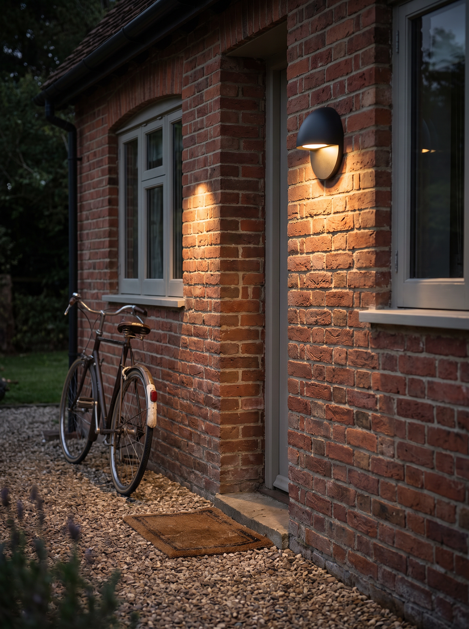 Linden Oval Wall Sconce, Black Gold IP65 Waterproof LED Up Down Outdoo