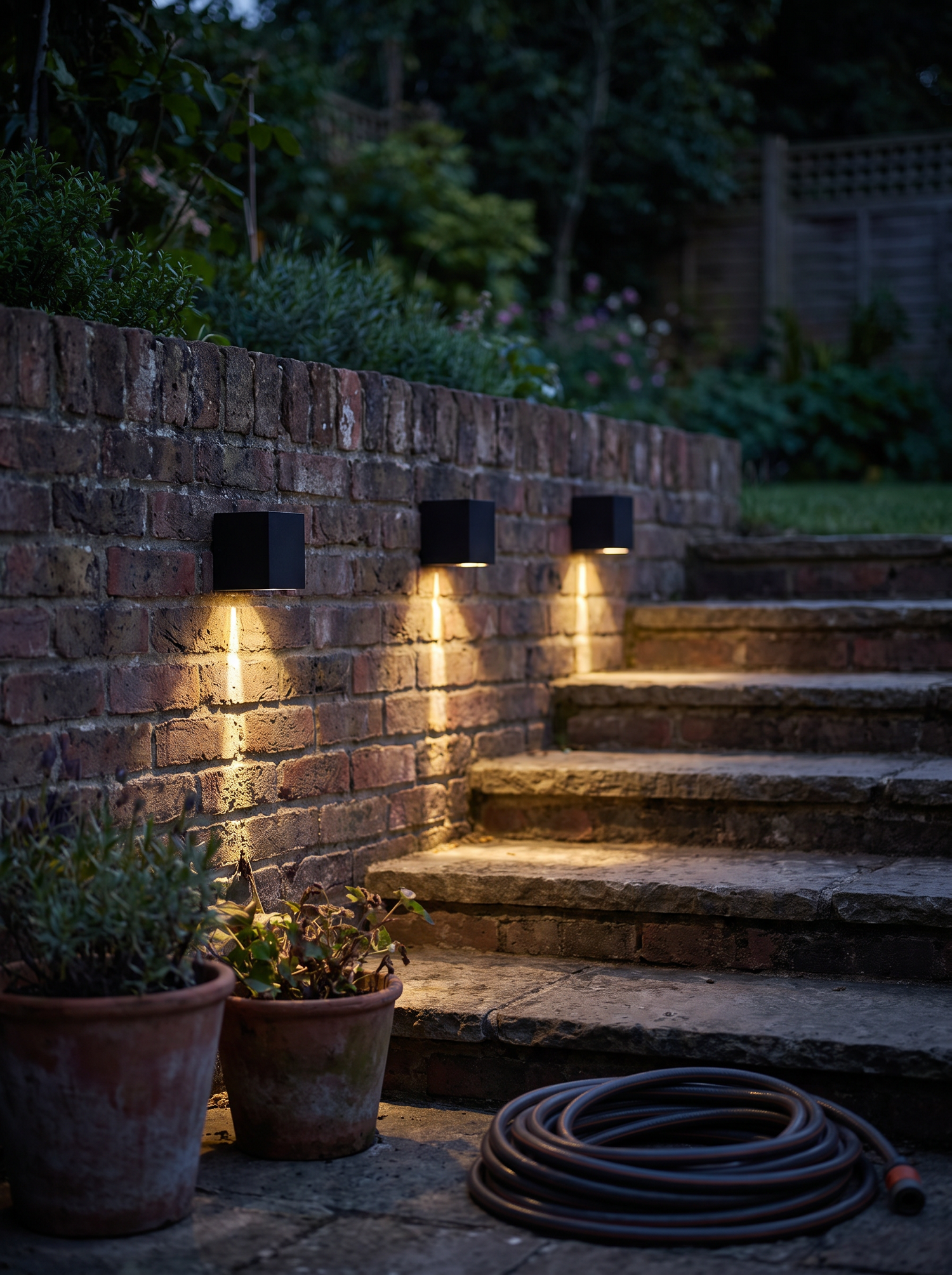 Pike Miniature Beam Wall Light, Small Black IP65 Waterproof LED Outdoo