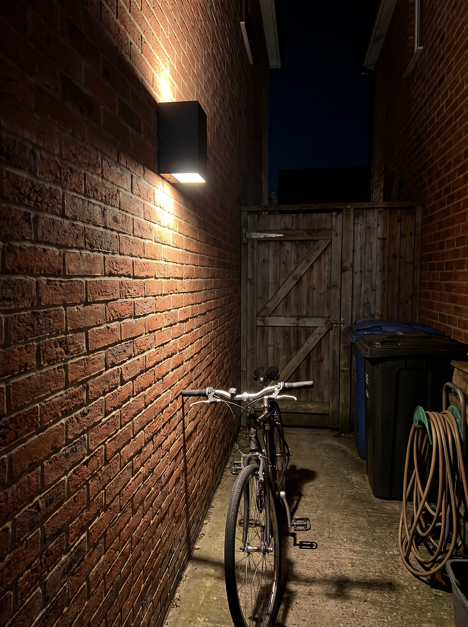Slate Flat Panel Wall Light, Ultra Slim Black IP65 Waterproof LED Outd