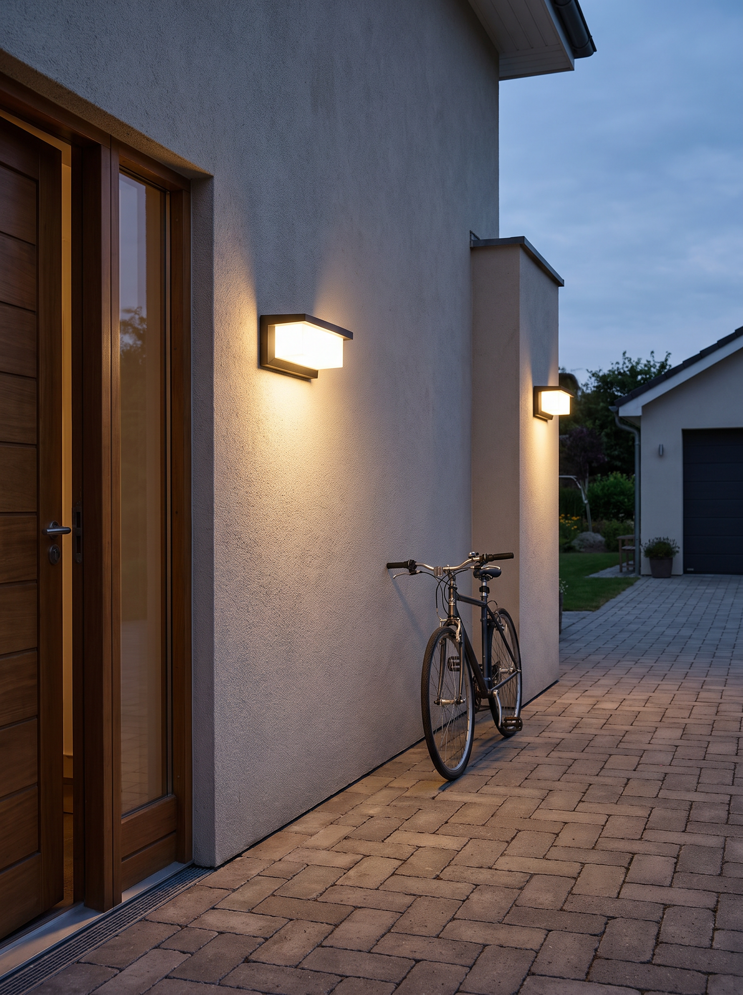 Morley Panel Wall Sconce, Black White IP65 Waterproof LED Outdoor Pane