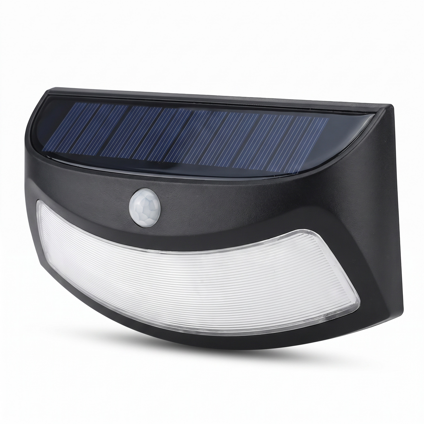 Alder solar motion wall light in black