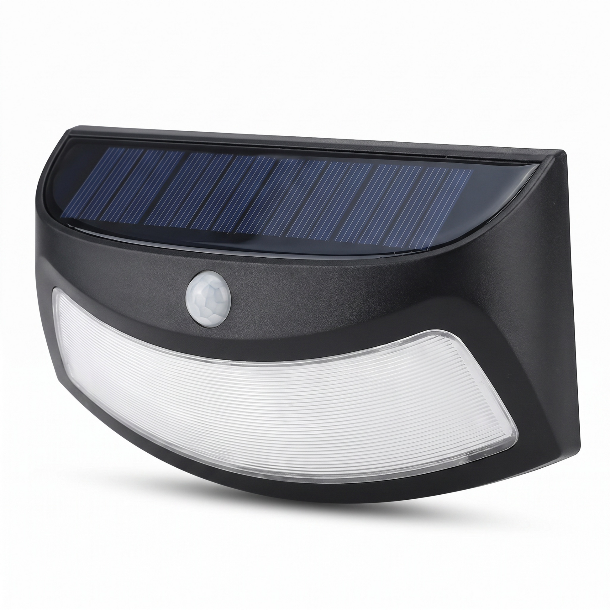 Alder solar motion wall light in black