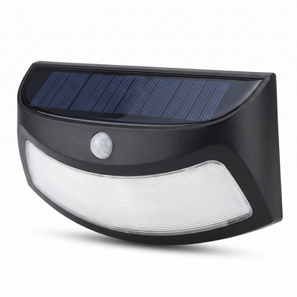 Alder solar motion wall light in black